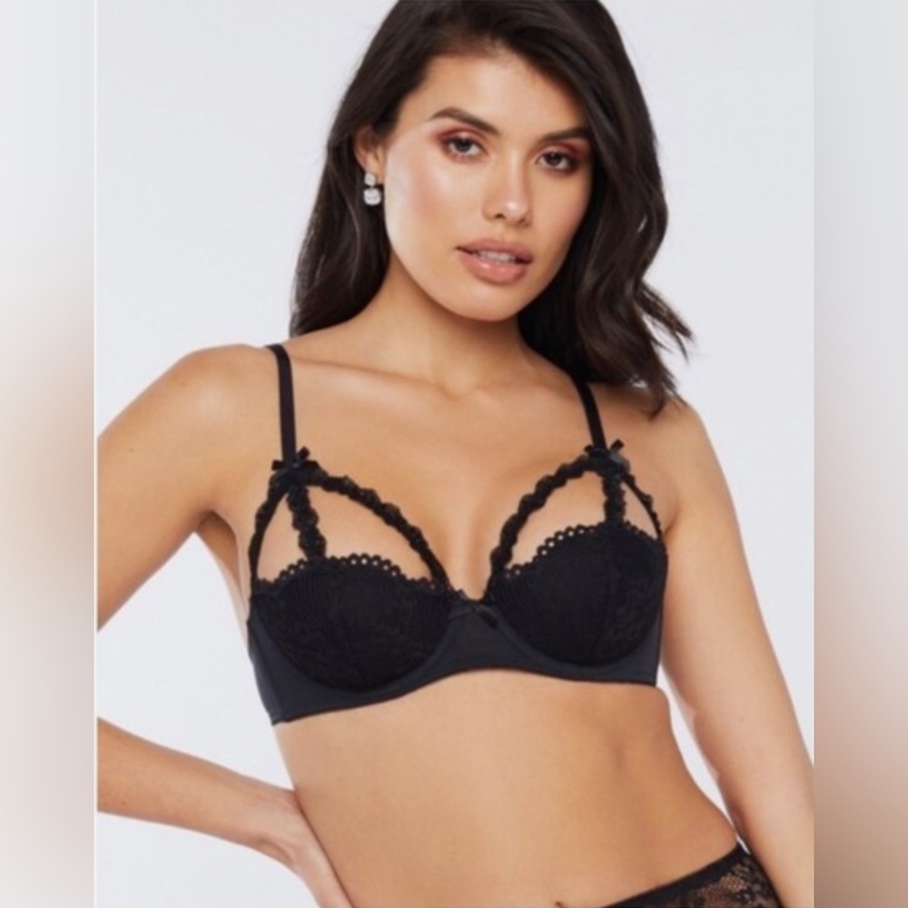 Savage X Fenty Black Lace Cage Bra